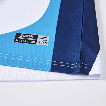 Men's breathable tennis T-shirt [white and blue]
