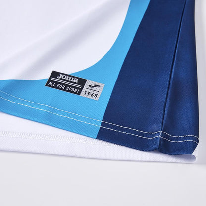 Women's breathable tennis T-shirt [white and blue]