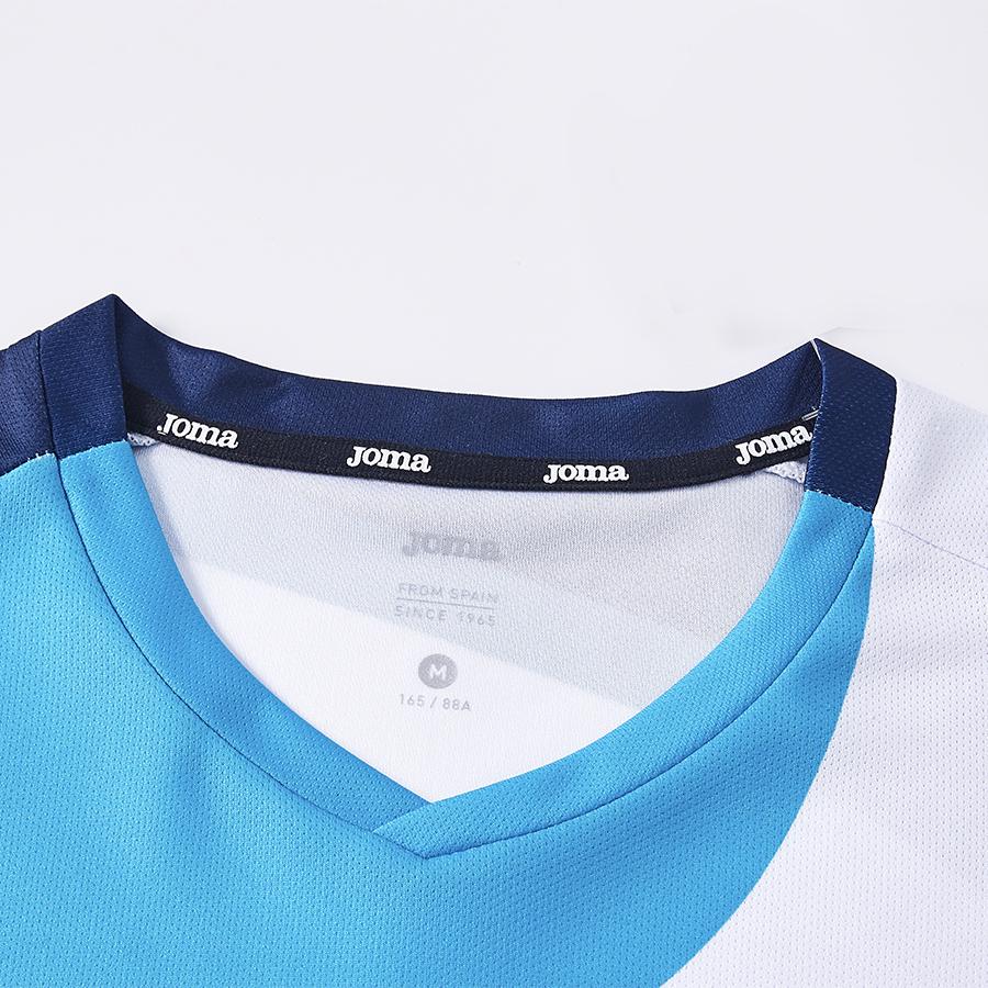 Women's breathable tennis T-shirt [white and blue]