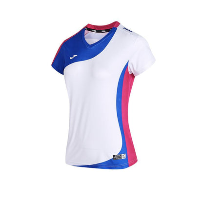Women's breathable tennis T-shirt [red, white and blue]