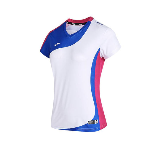 Women's breathable tennis T-shirt [red, white and blue]
