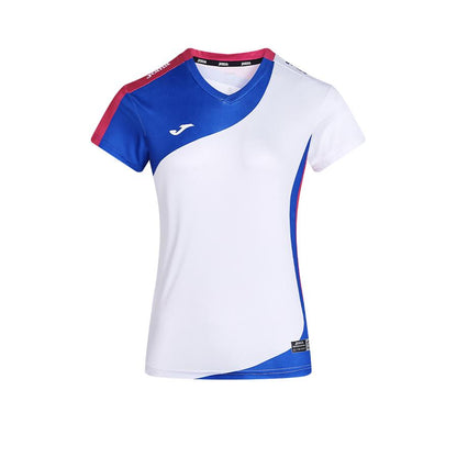 Women's breathable tennis T-shirt [red, white and blue]
