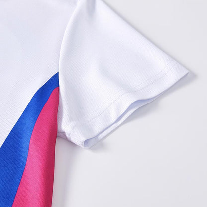 Women's breathable tennis T-shirt [red, white and blue]