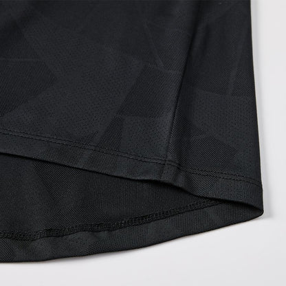 女子網孔涼感運動短袖T恤【黑色】