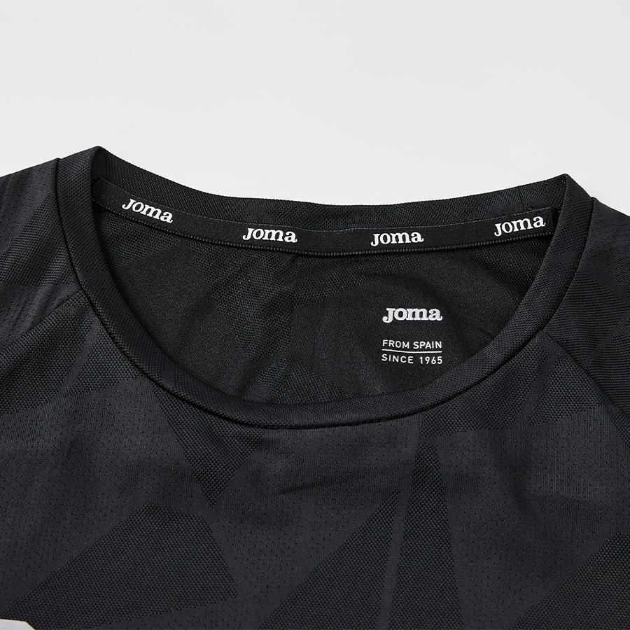 女子網孔涼感運動短袖T恤【黑色】