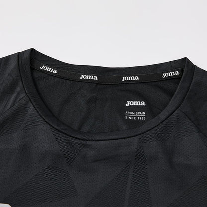 女子網孔涼感運動短袖T恤【黑色】