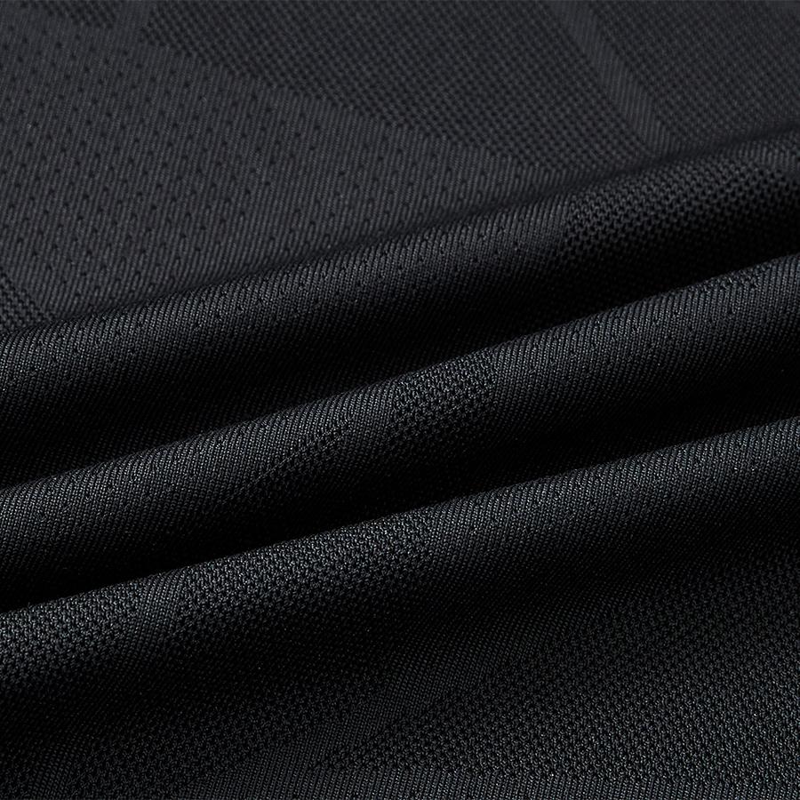 女子網孔涼感運動短袖T恤【黑色】