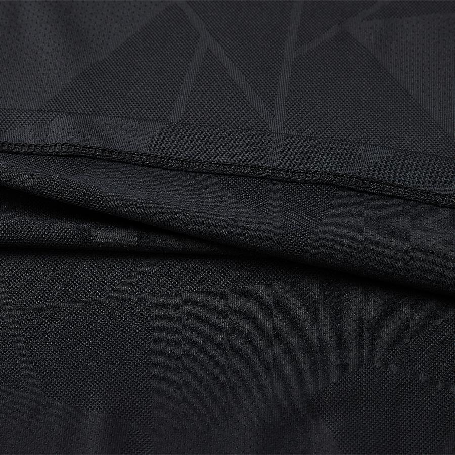 女子網孔涼感運動短袖T恤【黑色】