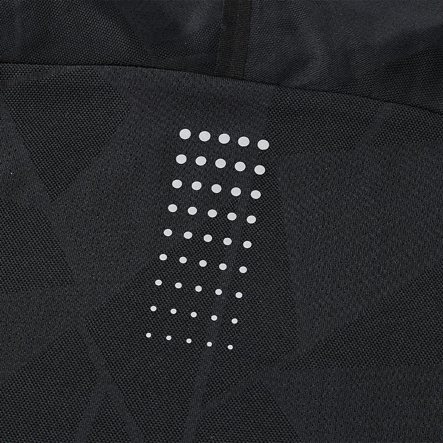 女子網孔涼感運動短袖T恤【黑色】