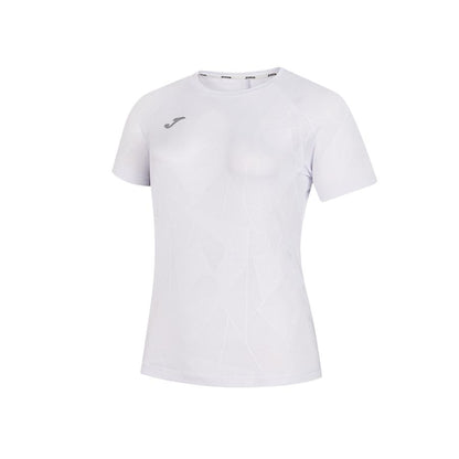 女子網孔涼感運動短袖T恤【白色】