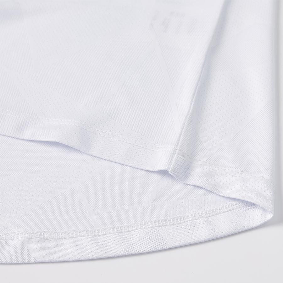 女子網孔涼感運動短袖T恤【白色】