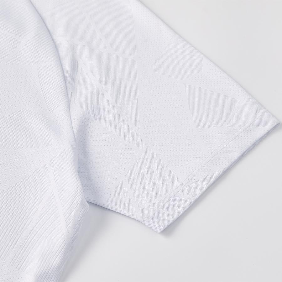 女子網孔涼感運動短袖T恤【白色】