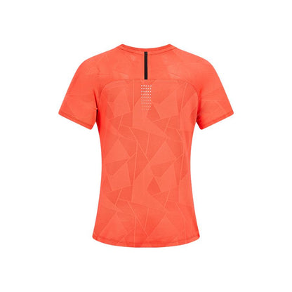 Women's mesh cool sports short-sleeved T-shirt [red]