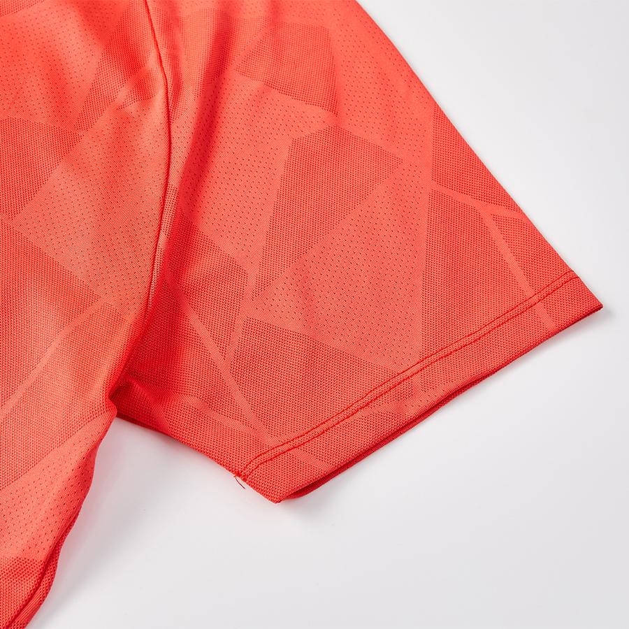 Women's mesh cool sports short-sleeved T-shirt [red]