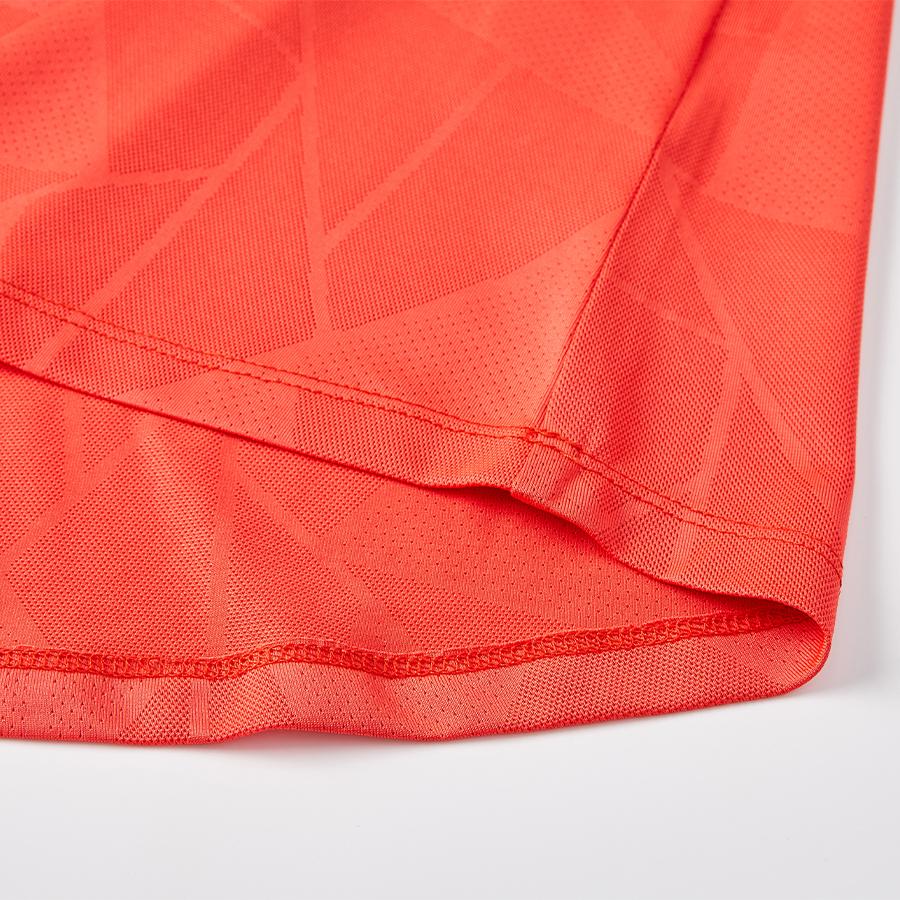 Women's mesh cool sports short-sleeved T-shirt [red]