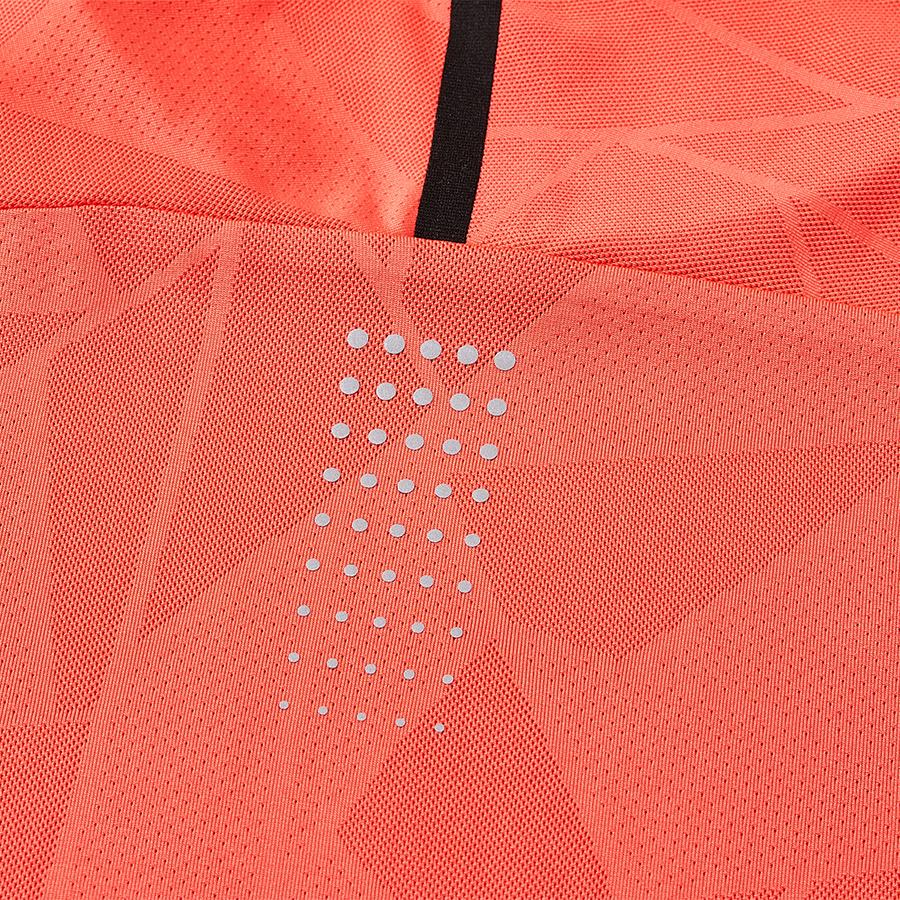 Women's mesh cool sports short-sleeved T-shirt [red]