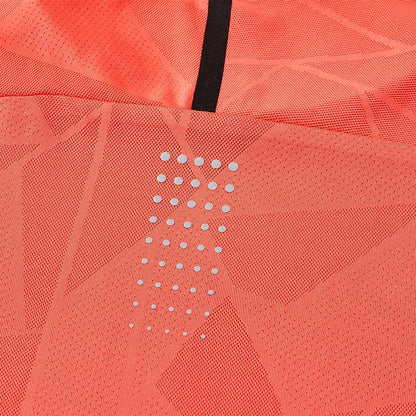 Women's mesh cool sports short-sleeved T-shirt [red]