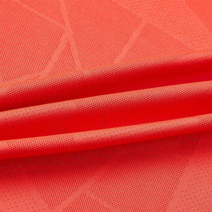 Women's mesh cool sports short-sleeved T-shirt [red]