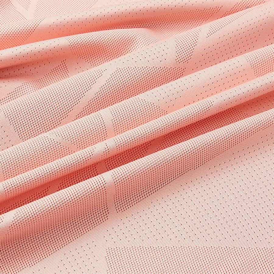 女子網孔涼感運動短袖T恤【粉紅色】