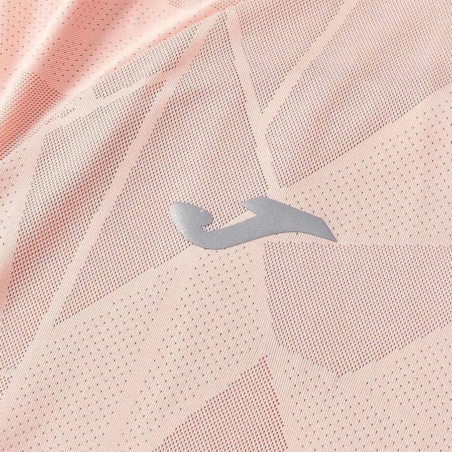 女子網孔涼感運動短袖T恤【粉紅色】