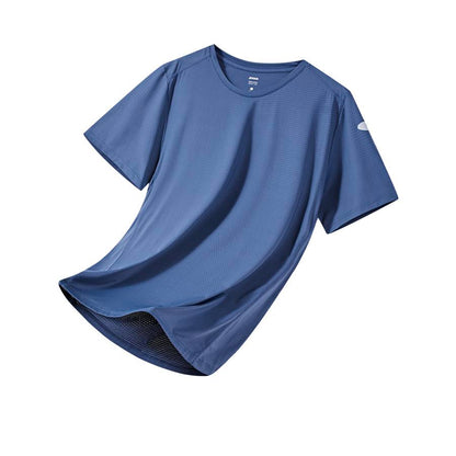 Men's short-sleeved T-shirt [grey blue]