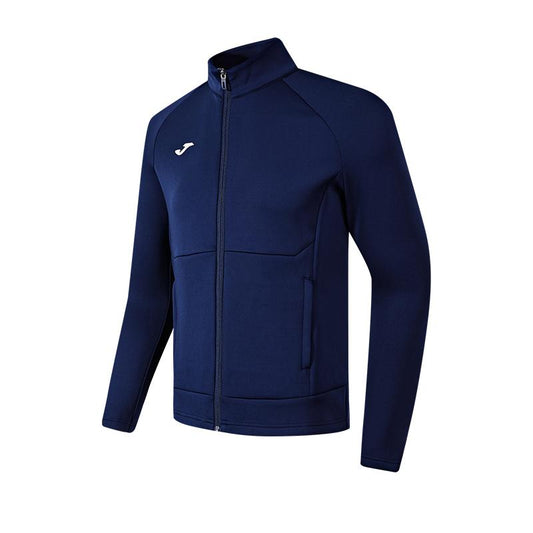 Men's knitted long-sleeved zipper shirt [Navy Blue]