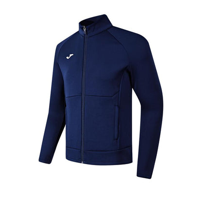 Women's knitted long-sleeved zipper shirt [Navy Blue]