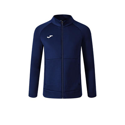 Women's knitted long-sleeved zipper shirt [Navy Blue]
