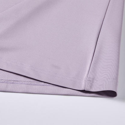 Women's half-zip long training shirt (black/light blue/grey purple)