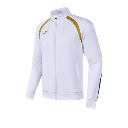 Men's knitted long-sleeved zipper jacket (white/black/navy/sky blue)
