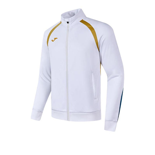 Men's knitted long-sleeved zipper jacket (white/black/navy/sky blue)