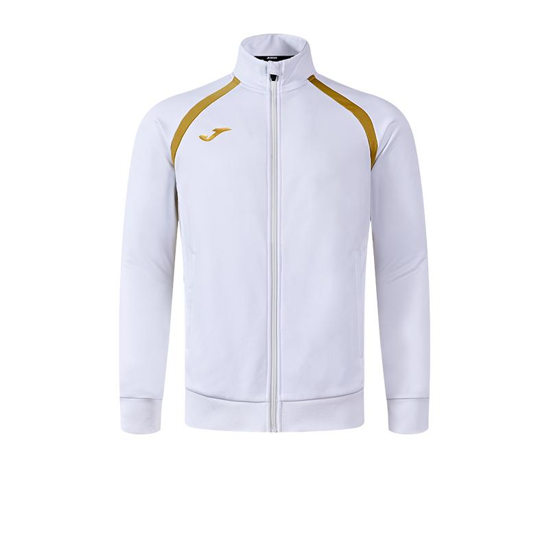 Men's knitted long-sleeved zipper jacket (white/black/navy/sky blue)