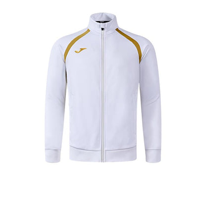Men's knitted long-sleeved zipper jacket (white/black/navy/sky blue)