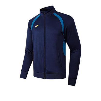 Men's knitted long-sleeved zipper jacket (white/black/navy/sky blue)