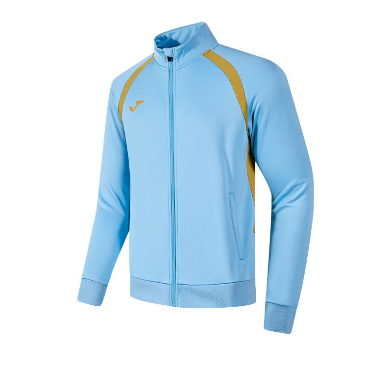 Men's knitted long-sleeved zipper jacket (white/black/navy/sky blue)