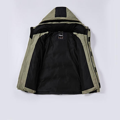 Men's short down jacket [olive green]