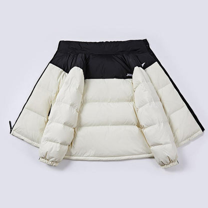 Short down jackets for men and women (black/white-black/green-black/grey-black)