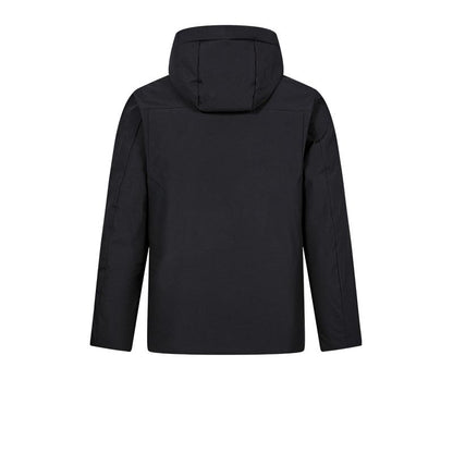 Men's short down jacket (black/light gray)