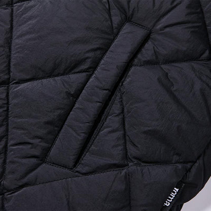 Women's short down jacket (black/off-white)