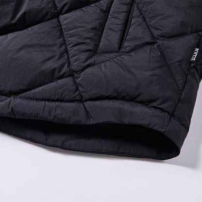Women's short down jacket (black/off-white)