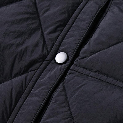 Women's short down jacket (black/off-white)