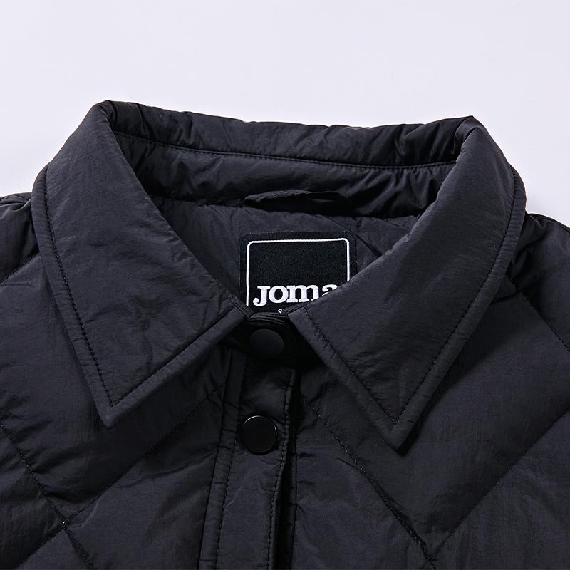 Women's short down jacket (black/off-white)