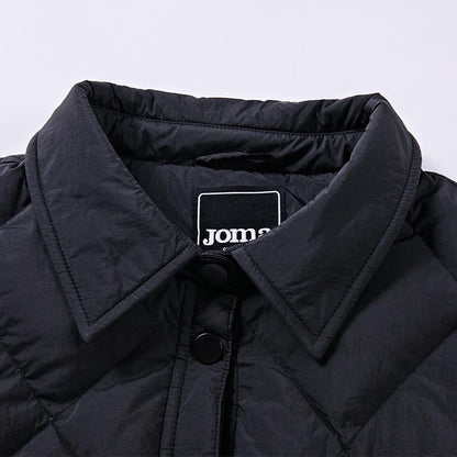 Women's short down jacket (black/off-white)
