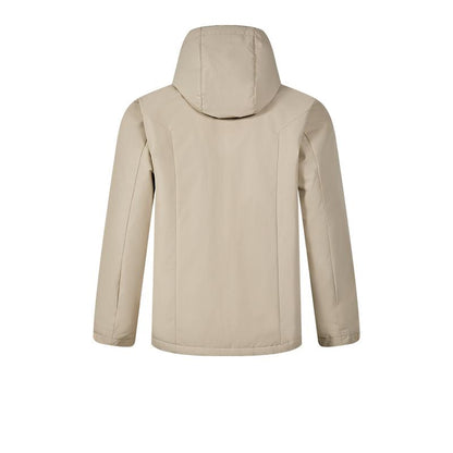 Men's short cotton jacket (black/khaki)