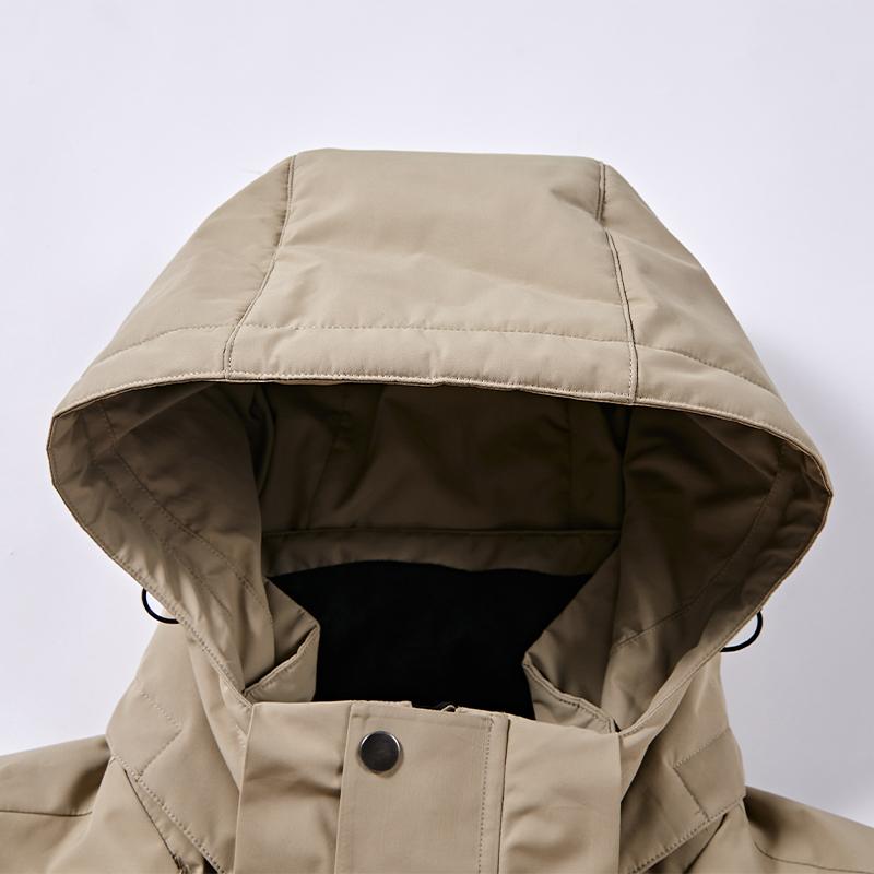 Men's short cotton jacket (black/khaki)