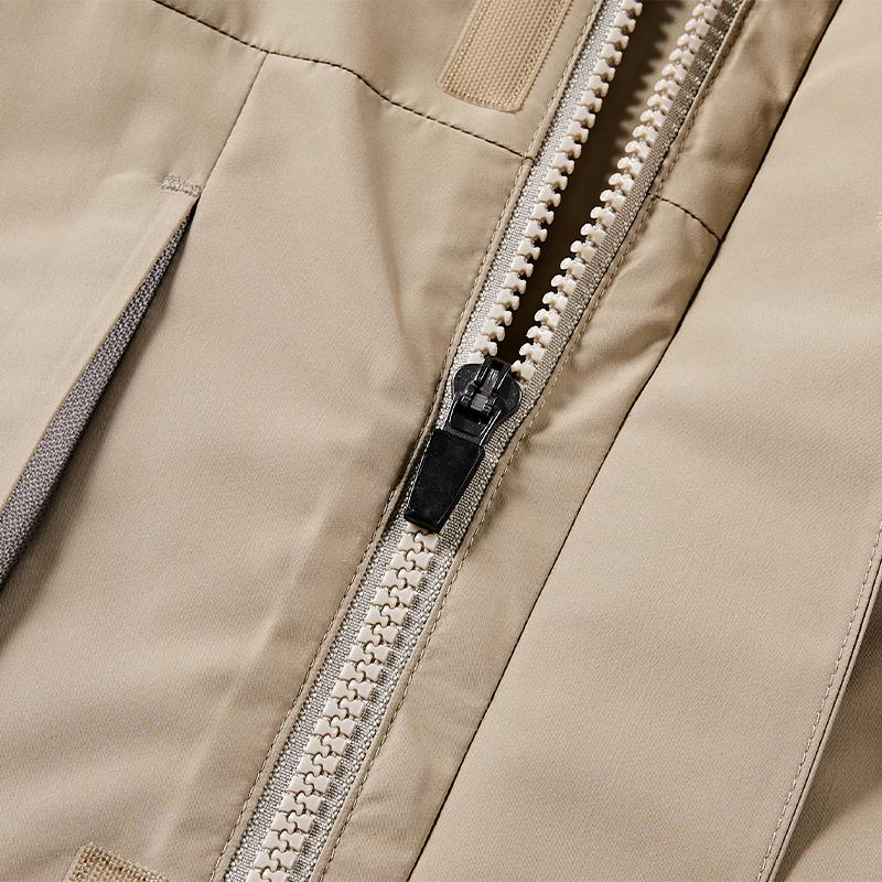 Men's short cotton jacket (black/khaki)