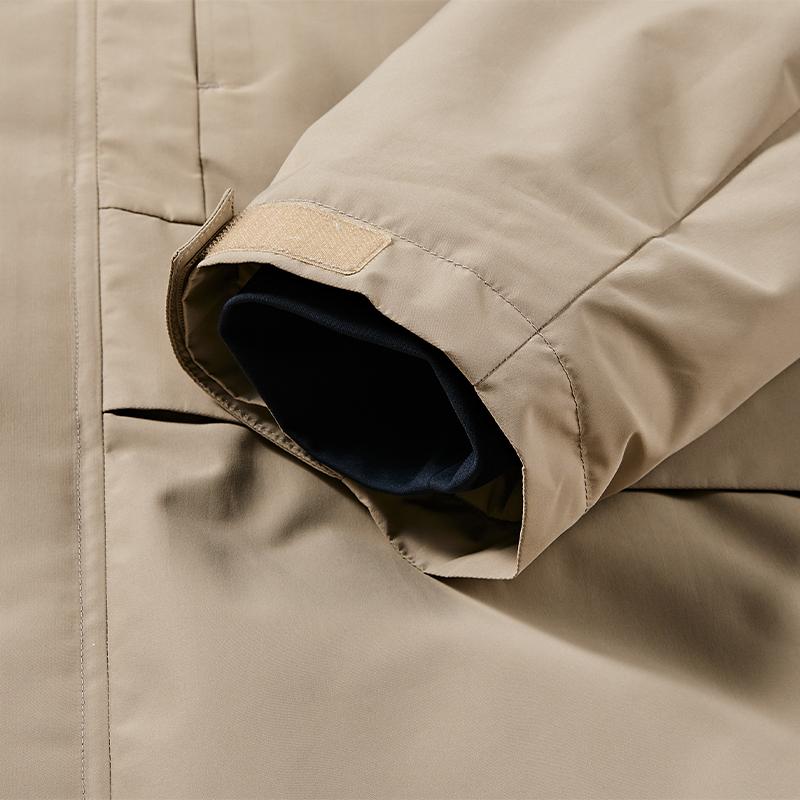 Men's short cotton jacket (black/khaki)