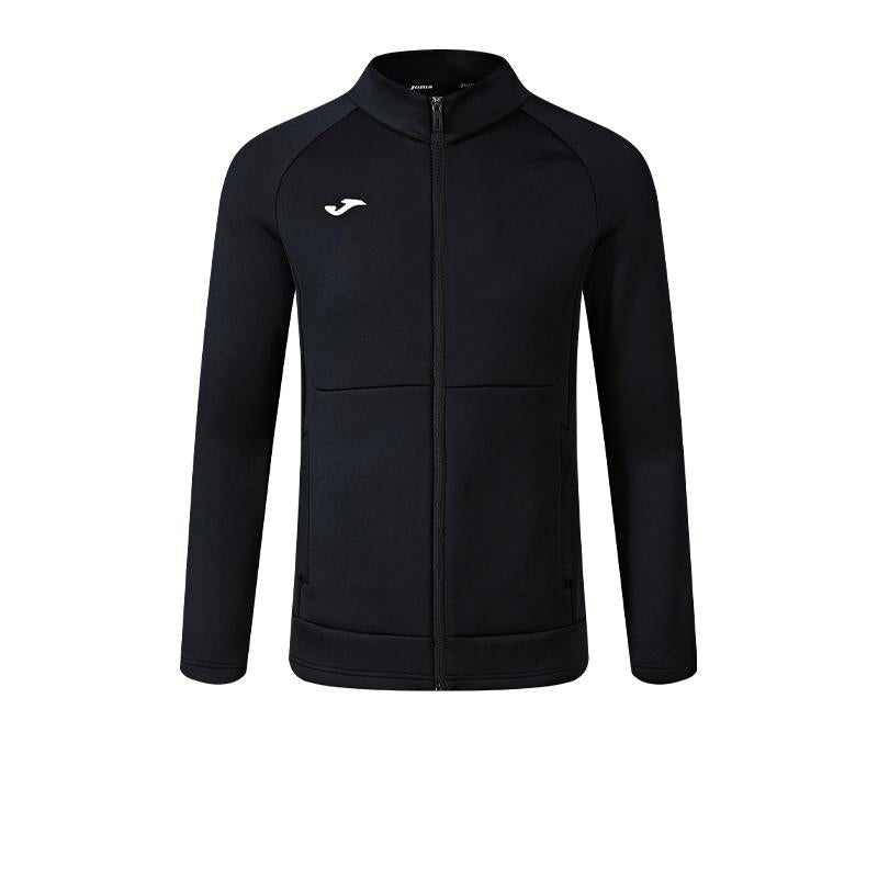 Knitted long-sleeved zipper jacket (black/white/navy blue)
