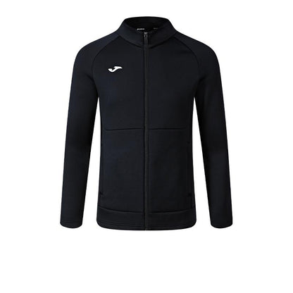 Knitted long-sleeved zipper jacket (black/white/navy blue)