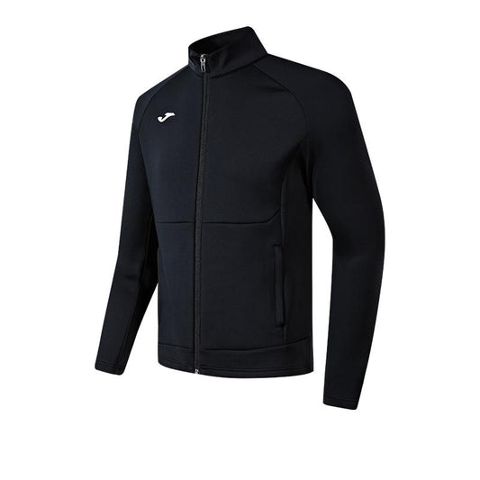 Knitted long-sleeved zipper jacket (black/white/navy blue)